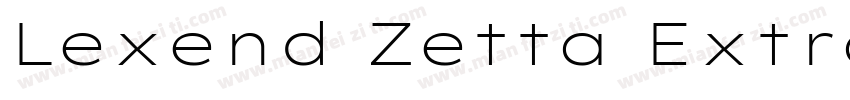 Lexend Zetta ExtraBold字体转换